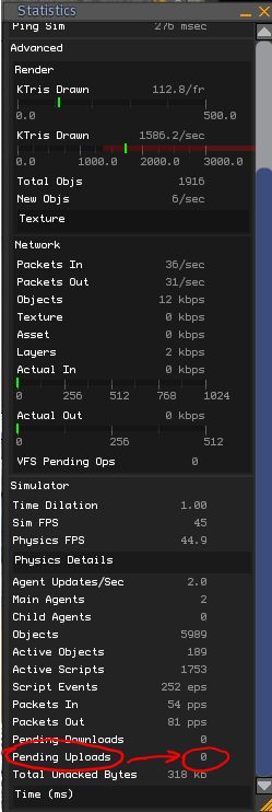 Pending Uploads Pane